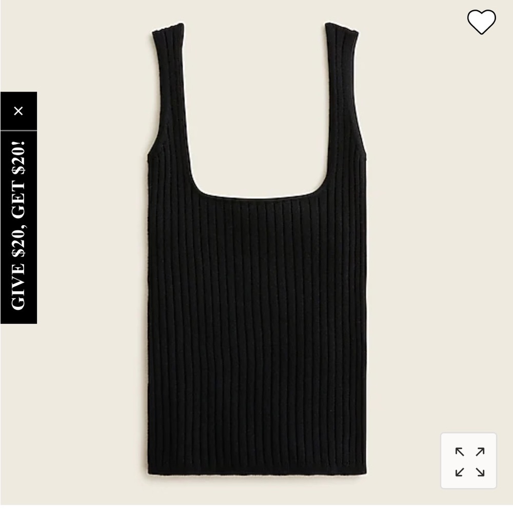 Ribbed Merino wool sweater tank